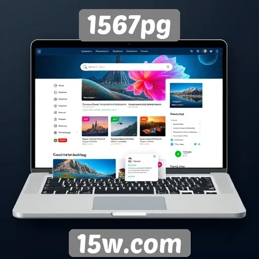 Interface do usuário do site 1567pg em destaque